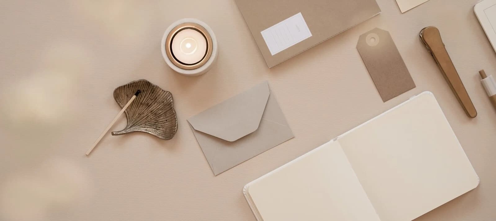 desk with envelopes